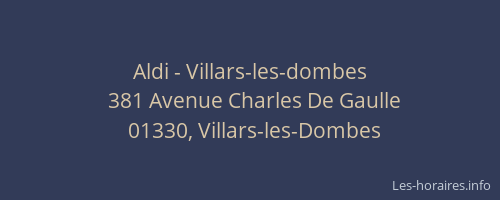 Aldi - Villars-les-dombes
