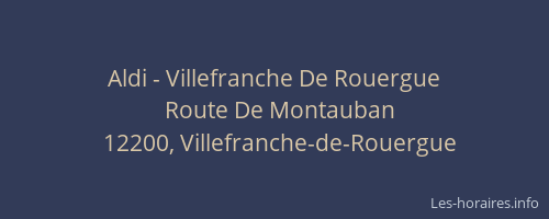 Aldi - Villefranche De Rouergue
