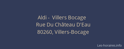 Aldi -  Villers Bocage