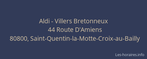 Aldi - Villers Bretonneux