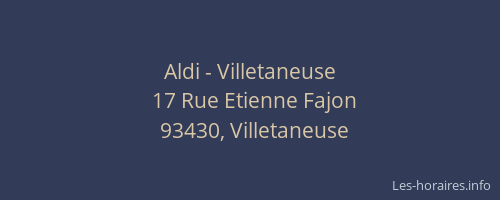 Aldi - Villetaneuse