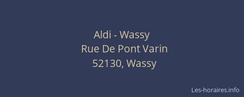 Aldi - Wassy
