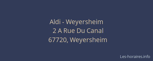 Aldi - Weyersheim