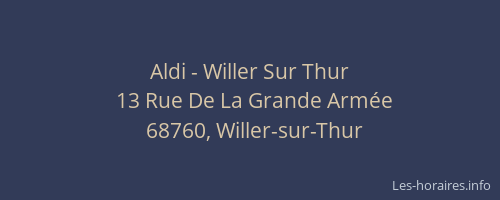 Aldi - Willer Sur Thur
