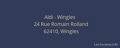 Aldi - Wingles