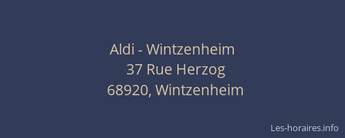 Aldi - Wintzenheim
