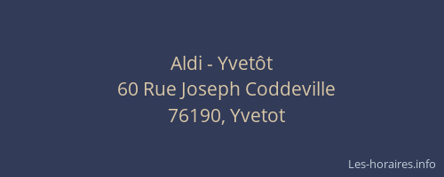Aldi - Yvetôt