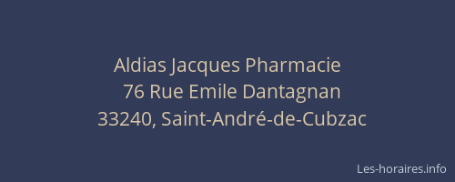 Aldias Jacques Pharmacie