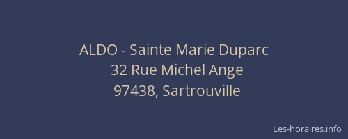ALDO - Sainte Marie Duparc