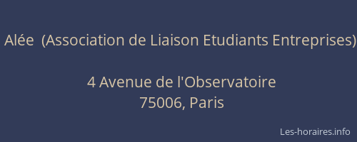 Alée  (Association de Liaison Etudiants Entreprises)