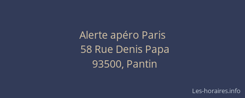 Alerte apéro Paris