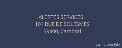 ALERTES SERVICES