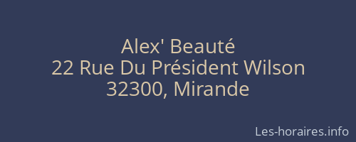 Alex' Beauté