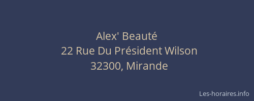 Alex' Beaut&eacute;