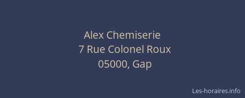 Alex Chemiserie