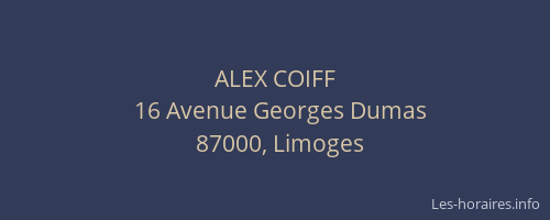 ALEX COIFF