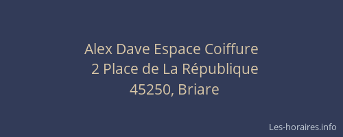 Alex Dave Espace Coiffure