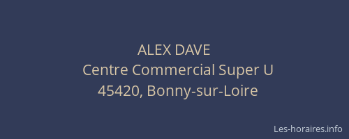ALEX DAVE