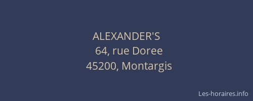 ALEXANDER'S