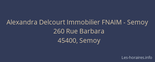 Alexandra Delcourt Immobilier FNAIM - Semoy