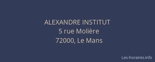 ALEXANDRE INSTITUT