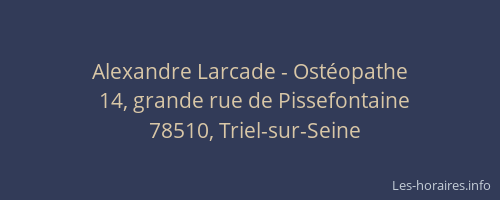 Alexandre Larcade - Ostéopathe