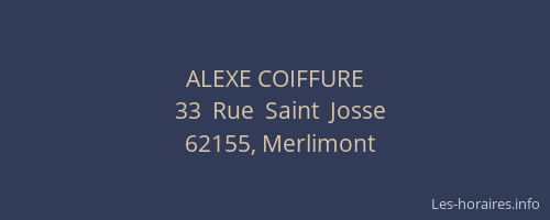 ALEXE COIFFURE