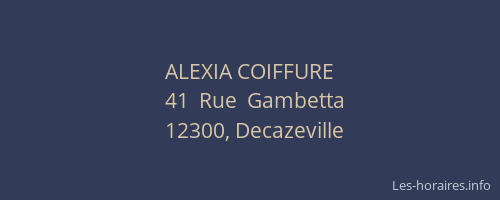 ALEXIA COIFFURE