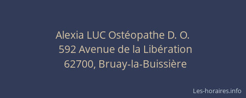 Alexia LUC Ostéopathe D. O.