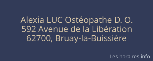 Alexia LUC Ostéopathe D. O.