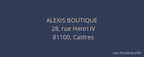ALEXIS BOUTIQUE