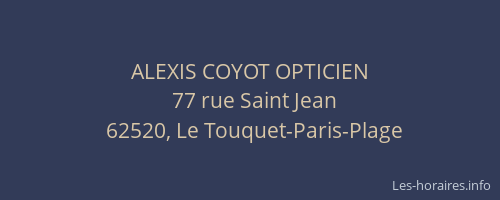 ALEXIS COYOT OPTICIEN