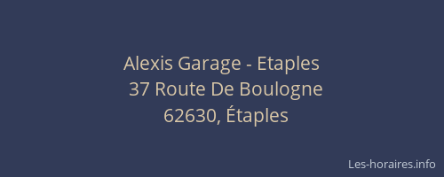 Alexis Garage - Etaples