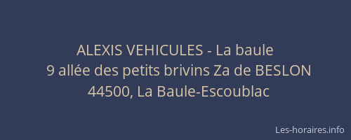 ALEXIS VEHICULES - La baule