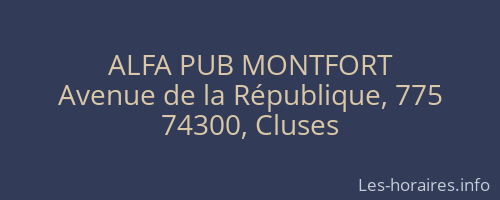 ALFA PUB MONTFORT