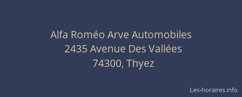 Alfa Rom&eacute;o Arve Automobiles