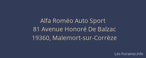 Alfa Roméo Auto Sport