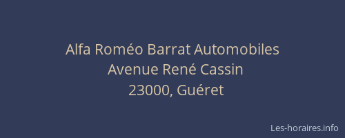 Alfa Rom&eacute;o Barrat Automobiles