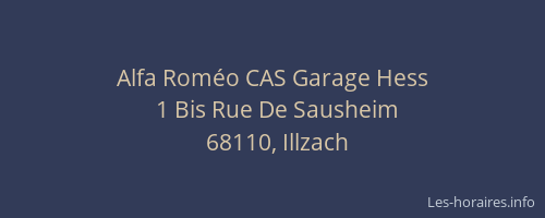 Alfa Roméo CAS Garage Hess