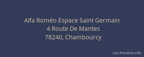 Alfa Rom&eacute;o Espace Saint Germain