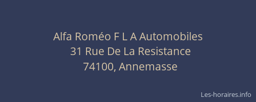 Alfa Roméo F L A Automobiles