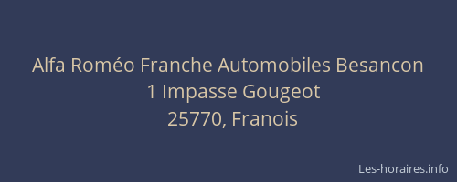 Alfa Rom&eacute;o Franche Automobiles Besancon