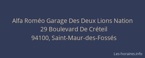 Alfa Rom&eacute;o Garage Des Deux Lions Nation
