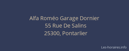 Alfa Roméo Garage Dornier