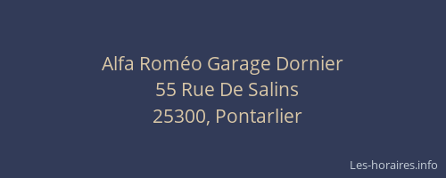 Alfa Rom&eacute;o Garage Dornier