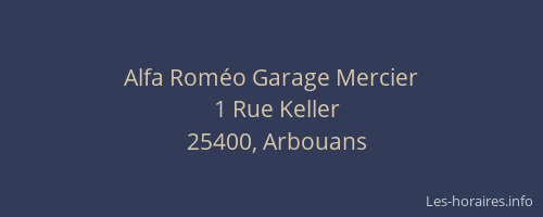 Alfa Roméo Garage Mercier