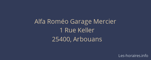 Alfa Rom&eacute;o Garage Mercier