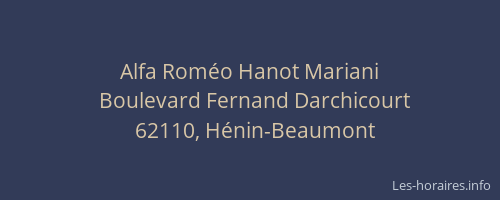 Alfa Roméo Hanot Mariani