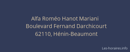 Alfa Rom&eacute;o Hanot Mariani