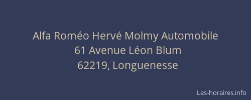 Alfa Rom&eacute;o Herv&eacute; Molmy Automobile